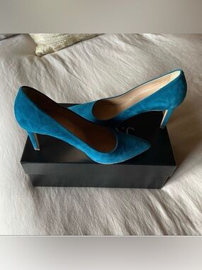 J Crew NEW RARE Vivid Jade Italian Suede Kitten Heel Dulci Pumps 6 EU 36
